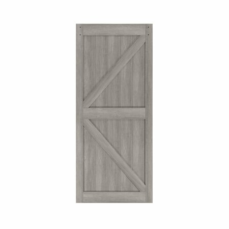 RENIN Stone K-Design 42 in. x 84 in. Barn Door Slab Only BD052W09GY1GYE42084